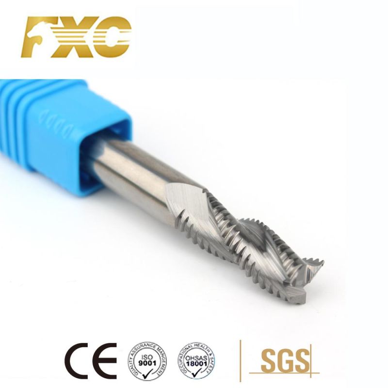 High Precision 3 Flutes Carbide Roughing End Mill for Aluminum