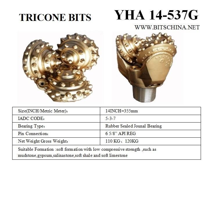 Customized 355mm 14 " IADC537 Roller Cone Bits Water Well Drilling