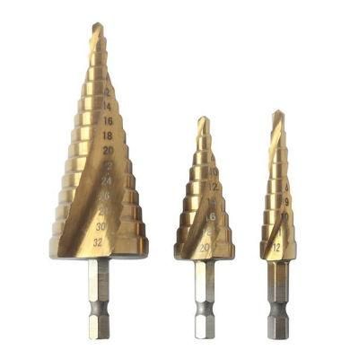 Multi Stage Spiral Flute Replaceable HSS Step Drill Bit for Sheet Metal Drilling