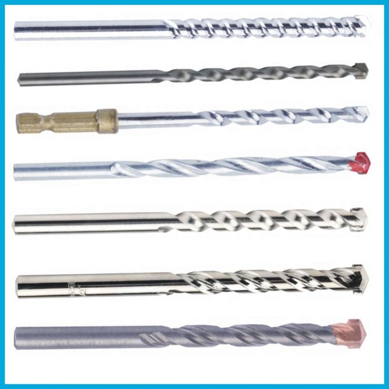 Nickel Plated Carbide Tipped Masonry Drill Bit for Concrete Brick Masonry Drilling