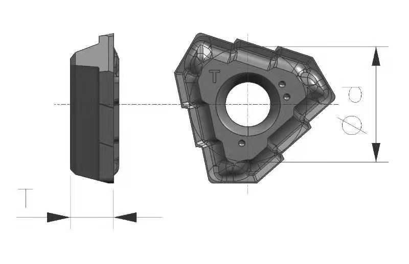 45mm Diameter Indexable BTA Easy Chip Removal Gun Drill Head