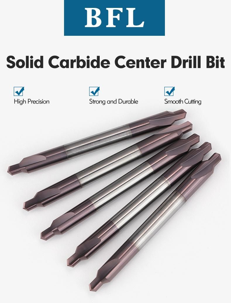 Bfl Micro Solid Carbide Center Drill Bits for Center Drilling CNC Bits Carbide Center Drill