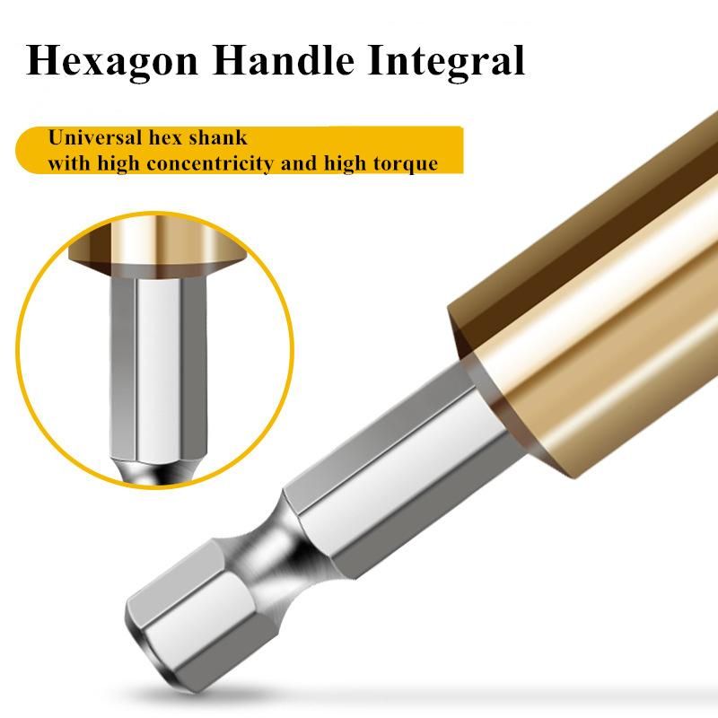 DIN338 HSS Complete Body Twist Drill Bit with Hex Handle Warhead Shank HSS Twist Drill Bit for Metal