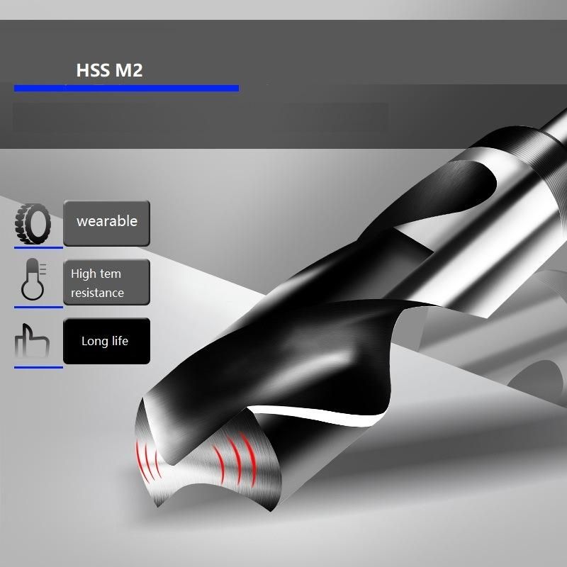 Black Finish Milled DIN345 HSS Twist Drill Bit HSS Morse Taper Shank HSS Twist Drills for Metal Drilling (SED-HTMB)