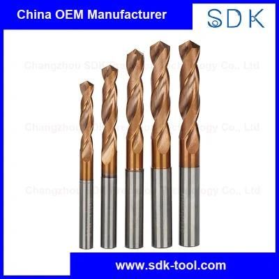 Germany Size DIN6537 3xd Tungsten Solid Carbide Twist Drills for Metal