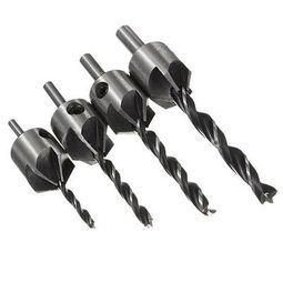 4PCS Hex Shank 3 Flute HSS Wood Countersink Drill Bit Set for Wood Screw