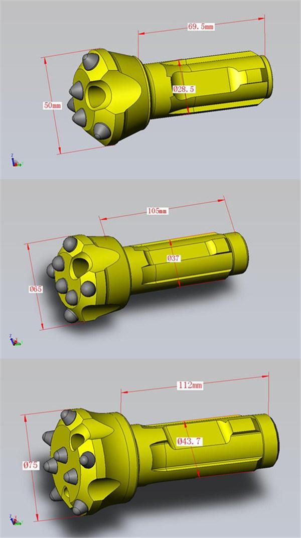 Low Pressure Down The Hole DTH Drill Bits for DTH Drill Machine