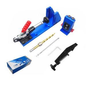 Woodworking Puncher&#160; Pocket Hole Jig&#160; Kit Inclined Hole Puncher&#160; with Toggle Clamp and Step Drill Bit