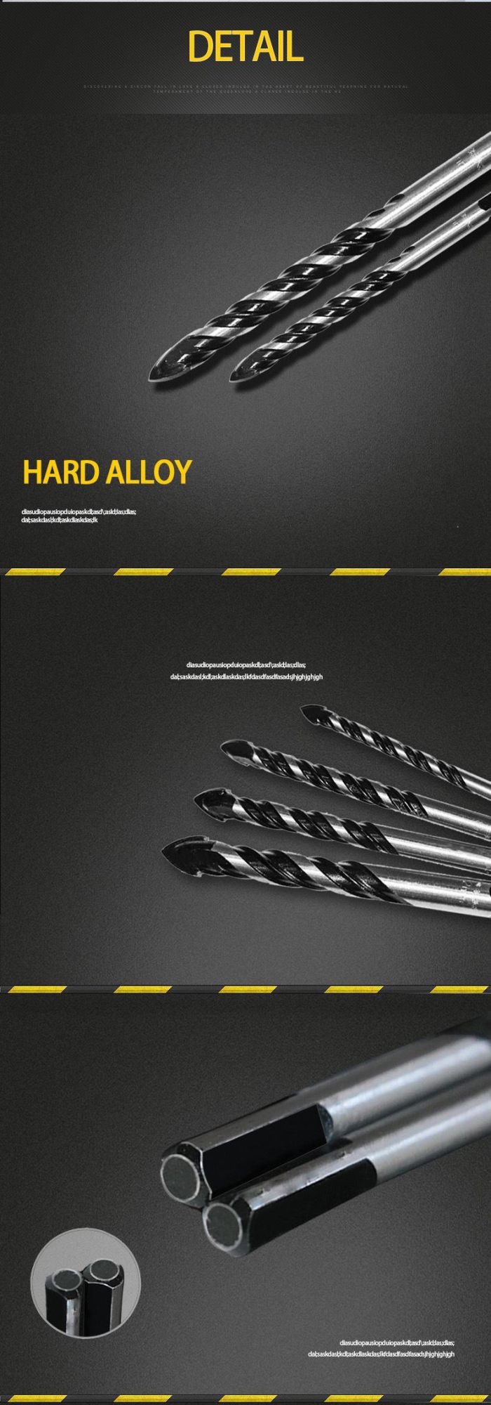 Hard Alloy Drill Bits for Decoration