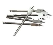 Heavy Duty Quick Change Hex Shank Tri-Point Flat Wood Spade Drill Bit with Cutting Groove for Wood