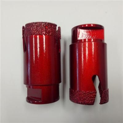 Hot Sale Od35mm Vacuum Brazed Diamond Dry Core Drill Bits Set for Ceramic