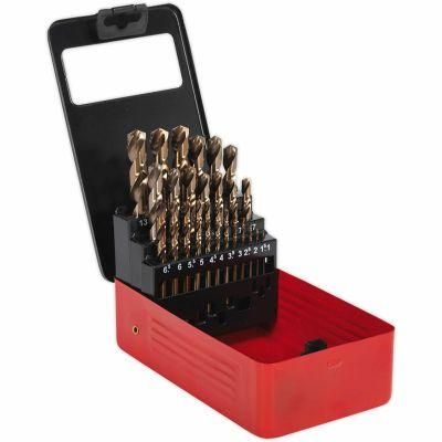 25PC HSS Cobalt Split Point Fully Ground Drill Bit