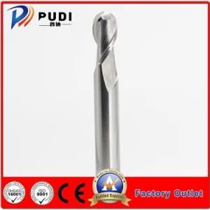 2 Flutes 100mm Overall Length Tungsten Carbide Uncoated Ball Nose CNC Machine Tool for Aluminium
