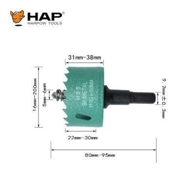 HSS Bi-Metal Hole Saw Core Drill Bit for Cutting on Steel Aluminium Cast Iron Pipe