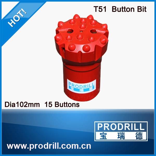 High Quality T38 T45 T51 Threaded Rock Mining Drill Button Bits