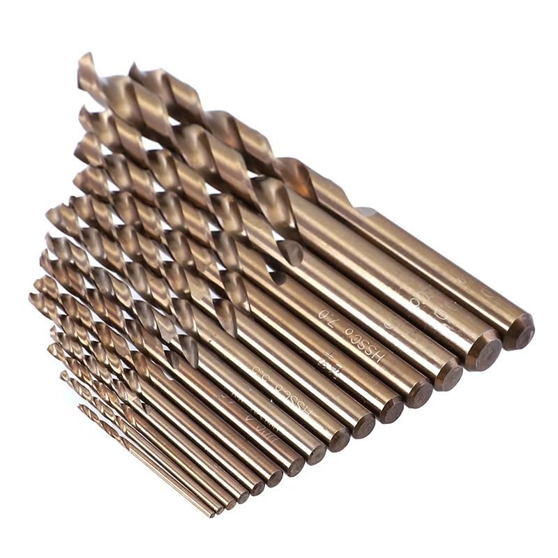 Straight Shank Cobalt Twist Drill Bit 1-13mm Stainless Steel Open Hole High Speed Steel M35 Twist Drill Set