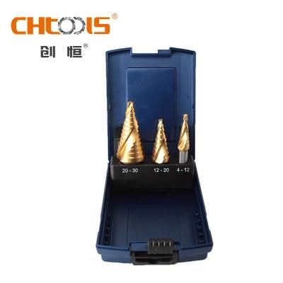 4-12mm, 4-20mm, 6-30mmtin Coating Step Drill Bit Kits Set