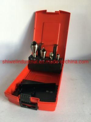 4PC Cross Hole Countersink Set Silver