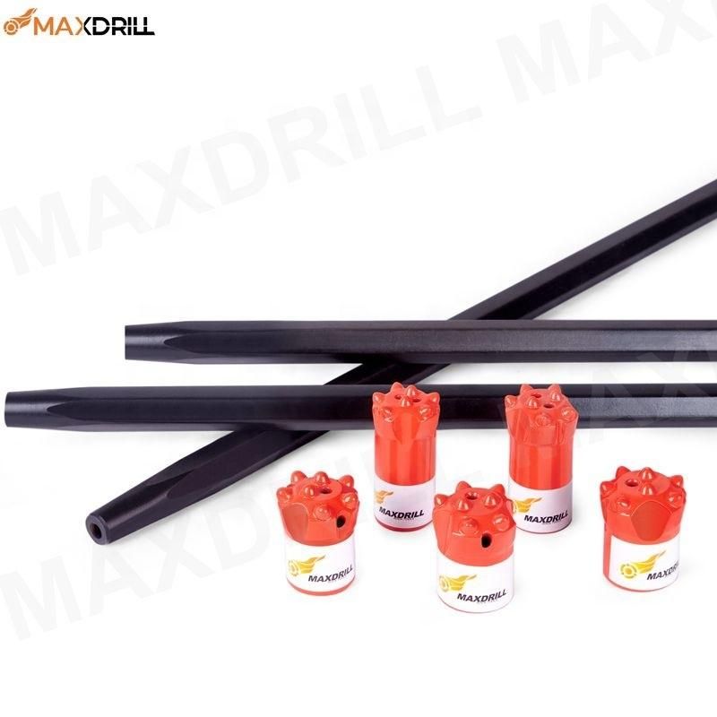 Maxdrill Alloy Steel Rods Drill Rods Tapered Rods for Quarrying