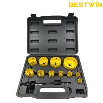 11 PCS Cutting Tool Bi-Metal High Speed Steel Hole Saw Kit for Metal Drilling