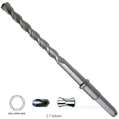 Hex Shank Hammer Drill Bits 2 Flute 2 Cutter (HD-008)