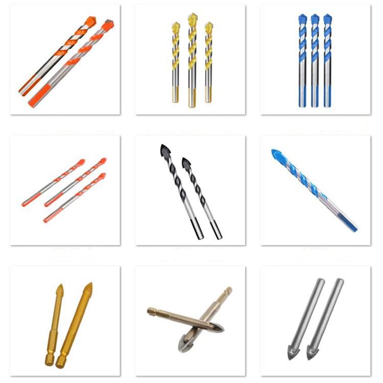 Tungsten Carbide Cross Tips Drill Bits for Glass Tile Porcelain Ceramic Drilling Hole Tools