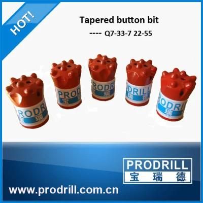 Tapered Button Bit for Mining Rock Drilling Stone