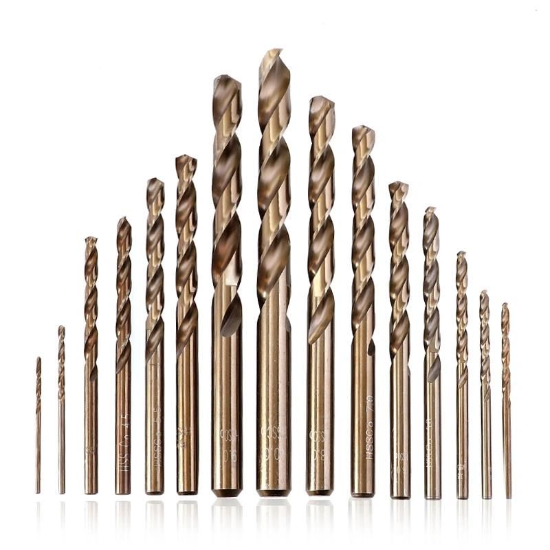 Straight Shank Cobalt Twist Drill Bit 1-13mm Stainless Steel Open Hole High Speed Steel M35 Twist Drill Set
