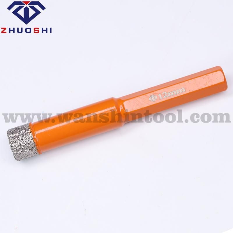 Premium Quality Vacuum Brazed Hex Drill Bit Porcelain Tile Bit