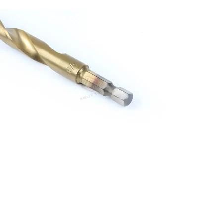 HSS Drill Bit with a 1/4 Inch; Hexagonal Handle and with a Cross Shaped Point of 118 Degree