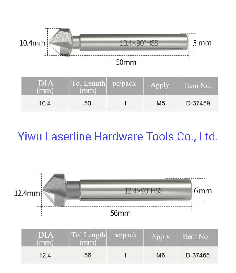 Original Makita HSS Cobalt Round Shank 3 Flutes Countersink Drill Bit for Metal Cu Ni Zn Hole Chamfering