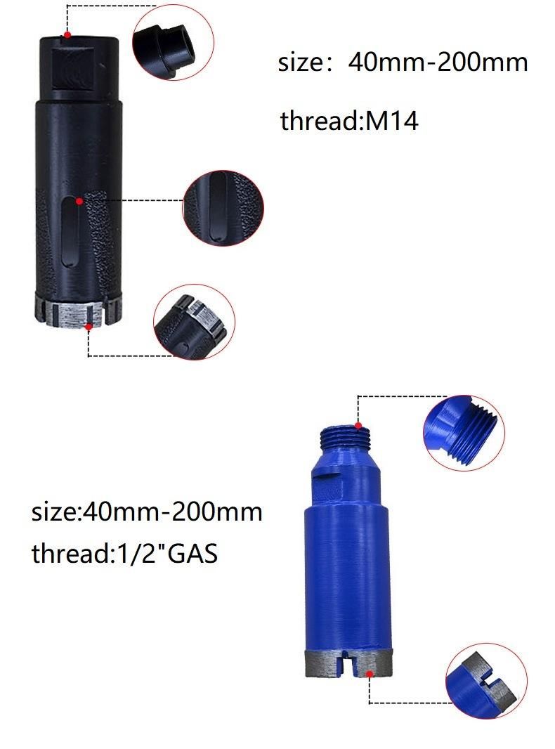 Diamond Tool M14 Shank Sintered Diamond Core Drill Bit (SED-DCD-M14E)