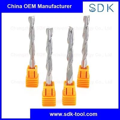 OEM Manufacturer up Cut Spiral Two Flute Woodworking Tools for CNC Woodworking Routers