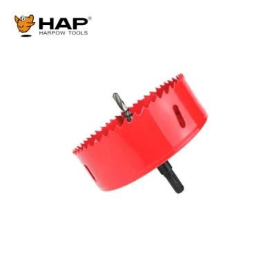 Red Color High Speed Steel Bi-Metal Hole Saw Core Drill Bit for Cutting on Steel Aluminium