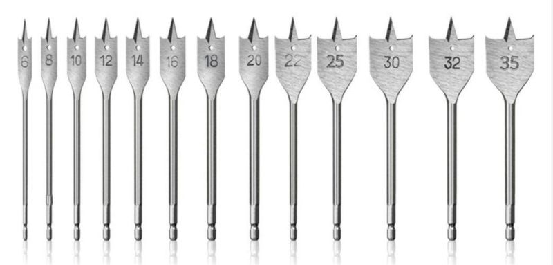 Carbon Steel Wood Spade Bits