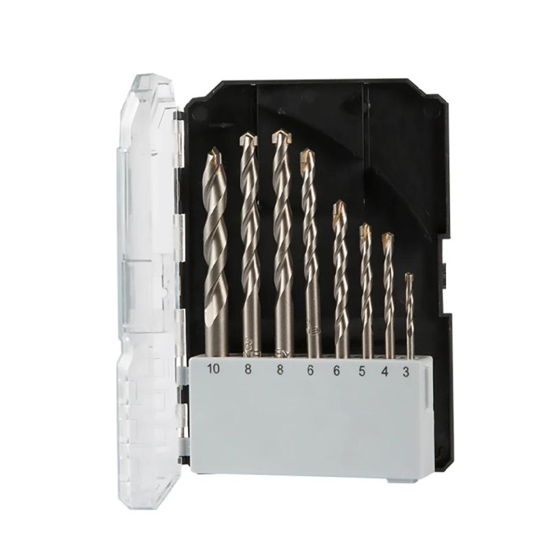 Kendo 8PC Metric Masonry Drill Bit Set Sand Blasting Finish Drilling Bits