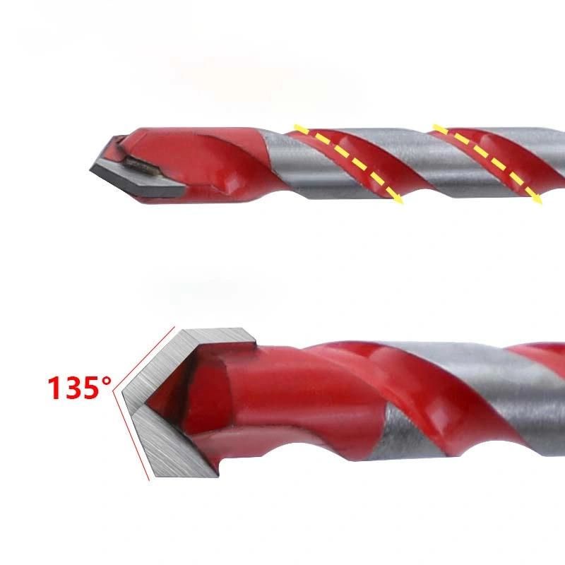 Alloy Triangular Drill 6/8/10/12mm Super Hard Triangular Handle Twist Drill Multifunctional Concrete Overlord Drill