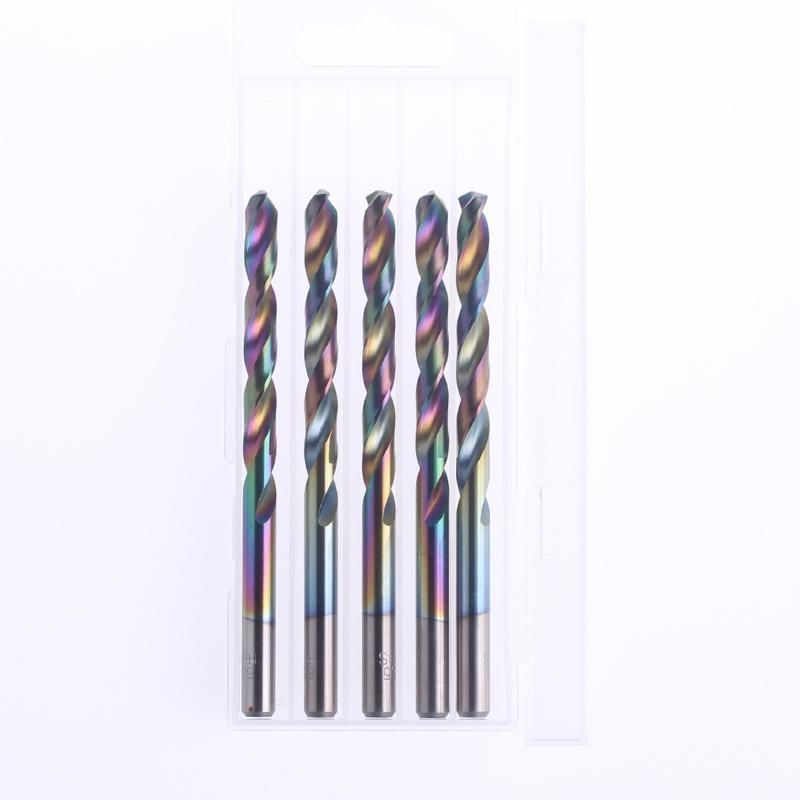 DIN338 Best High Speed Steel Twist Drill Bit Set with Rainbow Color