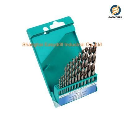 13PCS Metric HSS Drills DIN338 Polished Bright HSS Twist Drill Bit Set for Metal Stainless Steel Aluminium Drilling in Plastic Box (SED-DBS13-2)