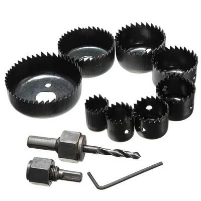 11PCS Hole Saw Kit for Wood Durable Carbon Steel Power Drill Hole Cutter with High Precision Cutting Teeth for Wood, PVC, Plastic