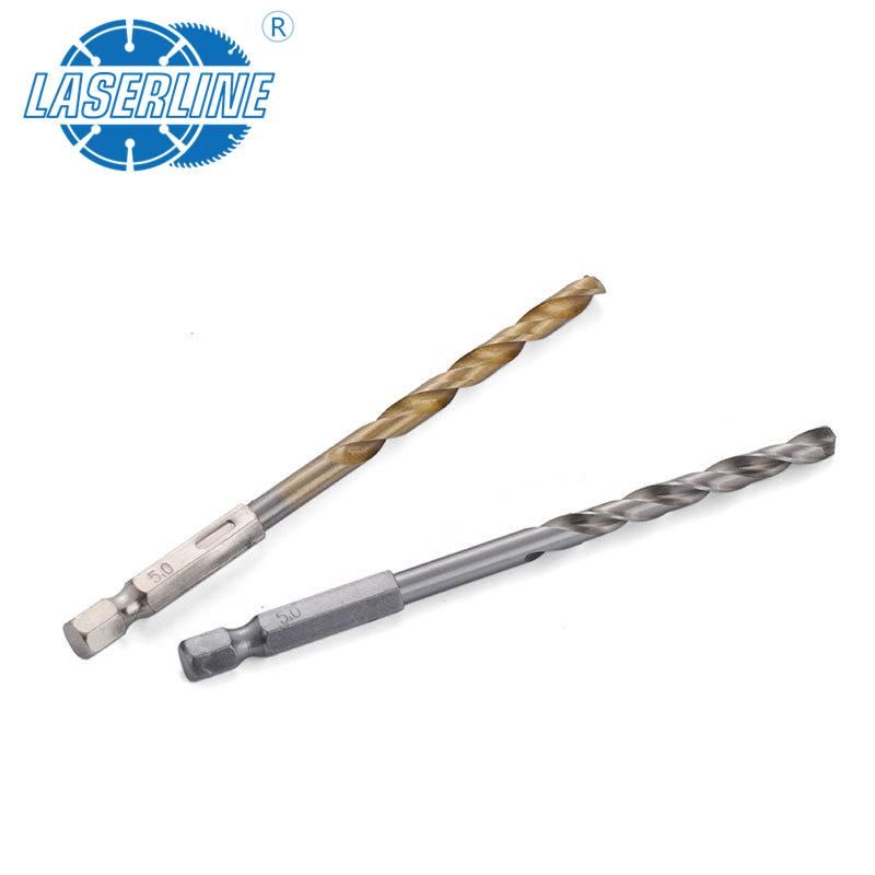 HSS Twist Drill Bit 1/4 Hex Shank Twist Drill Bit High Speed Steel for Wood Plastic Drilling Tool