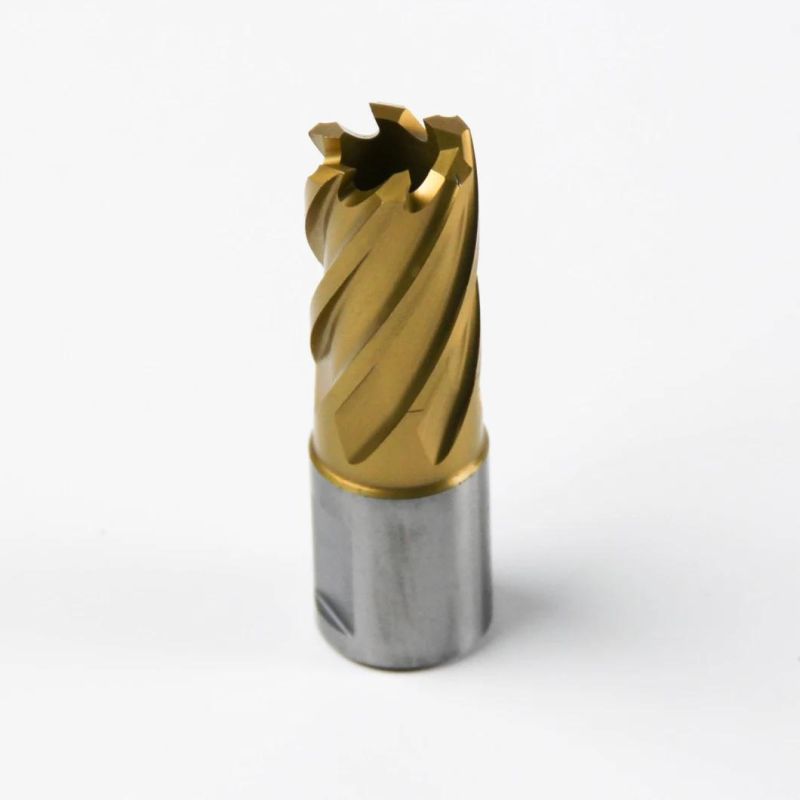 HSS Tin-Coated Annular Cutter Core Drill with Universal Shank