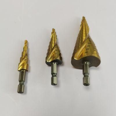 Straight Groove Titanium Coated Step Drill Bits