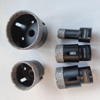 Dry Vacuum Brazed Diamond Core Hole Saw Drilling Bits Kit for Porcelain Tile