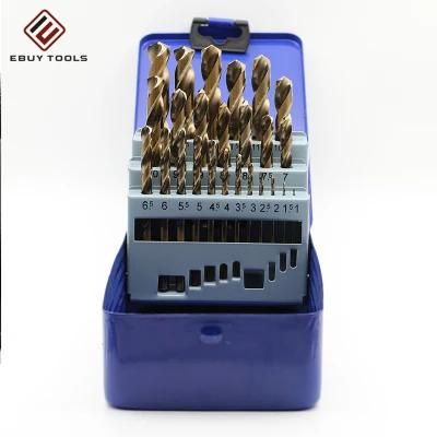 HSS Straight Shank Box Package Twist Drill Set for Metal Drilling