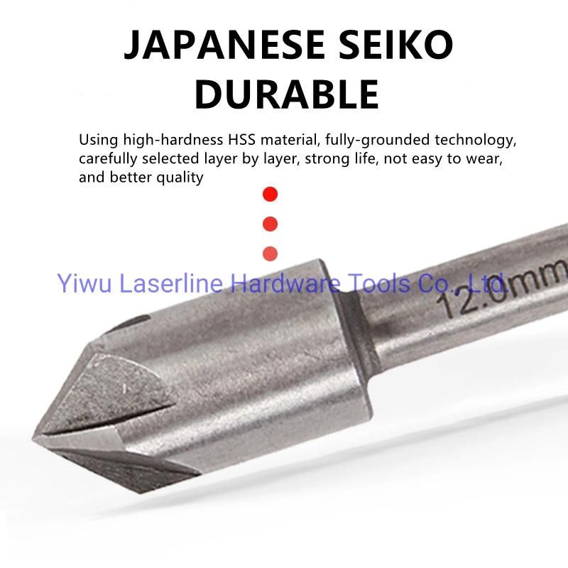 Original Makita Drill Bit for Metal Cu Ni Zn Hole Chamfering HSS Round Shank 5 Flutes Countersink Drill Bit