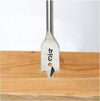 Full Carbon Steel Hex Shank Spade Flat Wood Drill Bit Set Forwoodworking