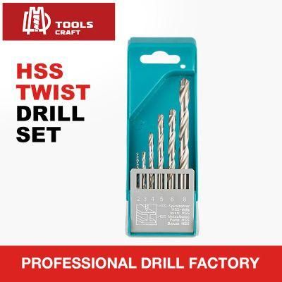 High Quality Left Hand Size 8PCS HSS Twist Drills Bit Set