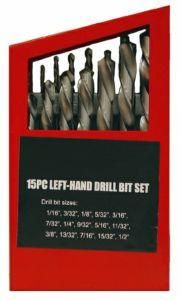 Power Tools HSS Customized Drill Bits Factory for Wood Left Hand Twist Drill Bit Set