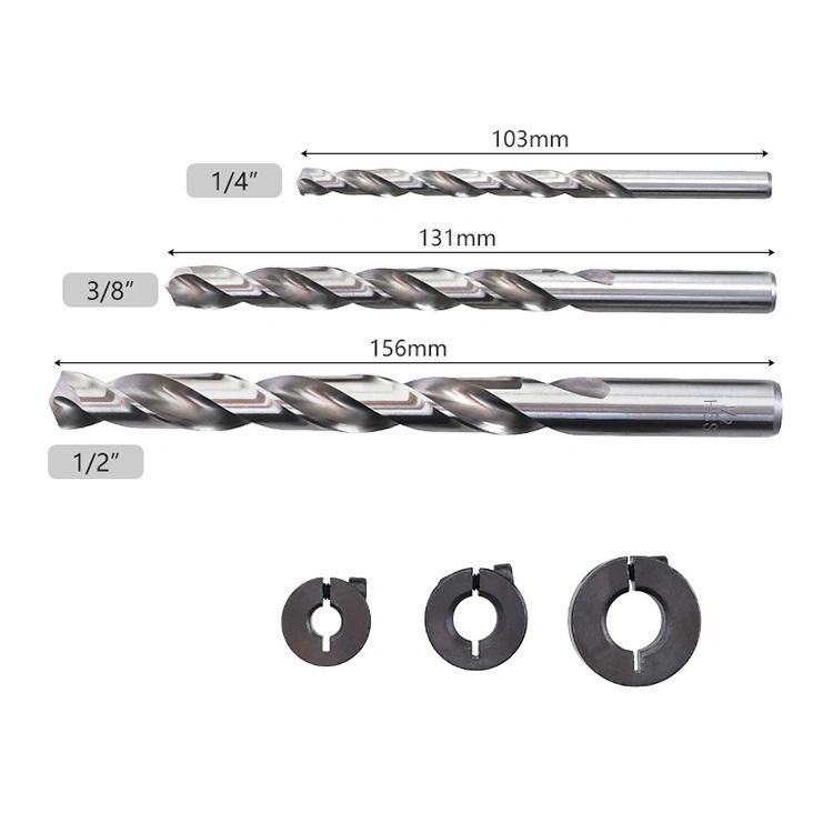 Inch Twist Drill Straight Handle Woodworking Oblique Hole Drill Bit High Speed Steel 4341 with Limit Ring Hand Electric Drill Head